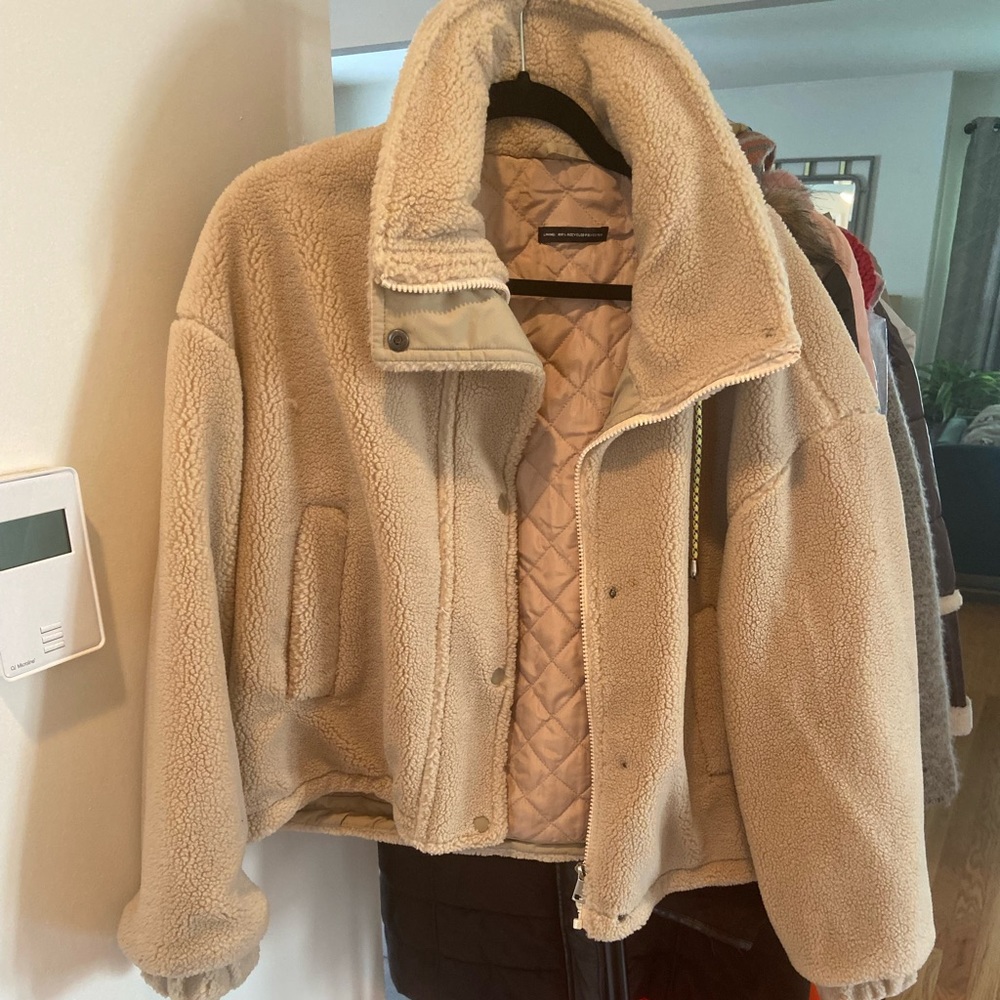 Cropped Zara Teddy Jacket